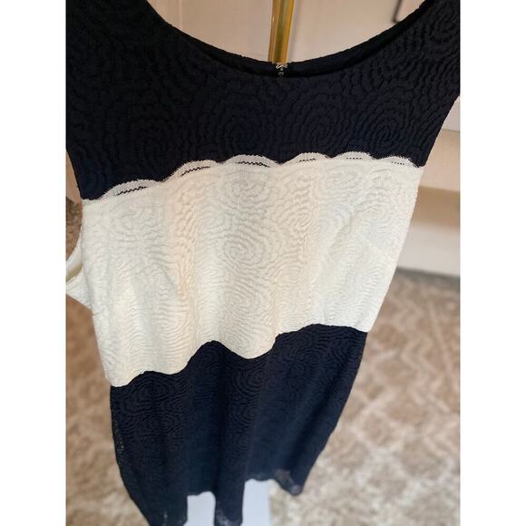 Karl Lagerfeld Colorblock Midi Dress Lace Wedding Prep Summer Resort Vaca Event - Picture 3 of 11